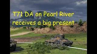 T71 DA on Pearl River receiving a big present (6 kills, 3265 damage)