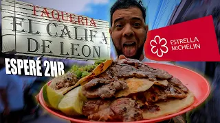 La Primera TAQUERÍA con una ESTRELLA MICHELIN TACOS el Califa de León / Comida Callejera / 4k video