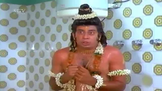 Ananthnag surprised to see shower in Lodge | Best Comedy Scenes in Kannada Movie Narada Vijaya