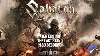 TIER LISTING Sabaton's "The Last Stand" in 60 SECONDS! #Shorts