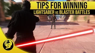 How to beat Blaster users with a Saber user - STAR WARS Battlefront 2