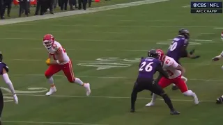 Patrick Mahomes 19 Yard Touchdown Pass to Travis Kelce | Chiefs vs Ravens | 2024 AFC Championship