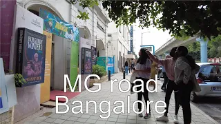 【India Walk 4K】MG road Bangalore 2022