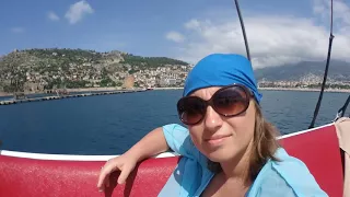 Отдых в Турции 2017,экскурсия на яхте Старкрафт,Аланья вид с моря.часть 2