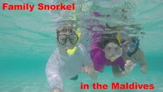 Snorkeling with my family in Kurumba, Maldives