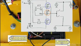 Электрика самодельного минитрактора. Схема освещения и сигнализации.