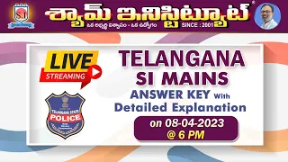 TELANGANA SI MAINS ARITHMETIC AND REASONING EXAM KEY WITH DETAILED EXPLANATION #shyaminstitute