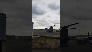 Chinook refueling at Gloucestershire airport 🛩️