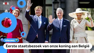 Koning en koningin met de trein op staatsbezoek in België