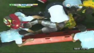 Lesión qué sacó a Neymar JR del mundial 2014. 05/07/2014.