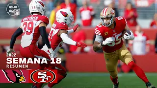 Arizona Cardinals   vs. San Francisco 49ers   | Semana 18 NFL 2022 | Resumen Highlights | 8 Ene, 23