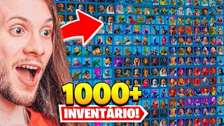 MAIS DE 1000! MEU VESTIÁRIO DE SKINS NO FORTNITE!