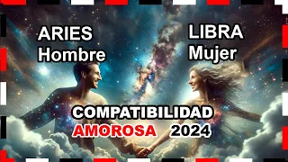 Compatibilidad Amorosa 2024: Aries Hombre y Libra Mujer 🌟💖 #aries #libra #predicciones