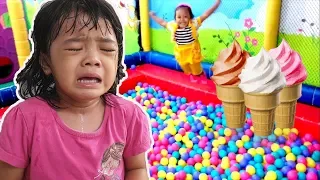 RAGING CRY? Slide Playground, Ball Pit Show, Toy Horse, ICE CREAM