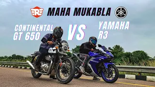 YAMAHA R3 BS4 VS CONTINENTAL GT 650 isko kehte hai power😱 | Most Awaited | Race till Their Potential