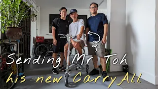 Sending Mr Toh, a stroke patient, his new CarryAll foldable tricycle!