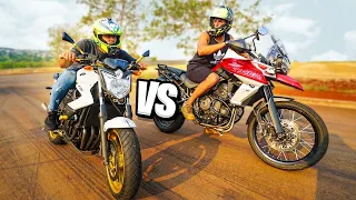 QUEM SERÁ QUE GANHA ? RACHA ENTRE A NOVA XJ6 VS TIGER 800