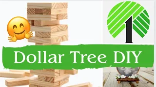 BEST Dollar Tree DIY Craft using Tumbling Tower Game Pieces 🤗