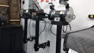 Maxxhaul Adjustable Vise Wall Mount Bench Top Grinder Custom Setup And Fabrication