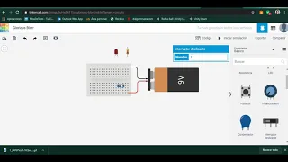 Circuito básico-diodos led, resistencias y protoboard   TinkerCad