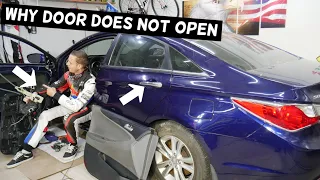 WHY FRONT OR REAR DOOR DOES NOT OPEN FROM INSIDE OUTSIDE ON HYUNDAI SONATA