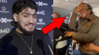 Dillon Danis REACTS To KSI FACE OFF & Throwing Coffee On Him!