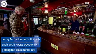 WEB EXTRA: Electric Fence At Pub To Enforce Social Distancing