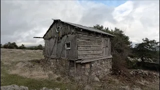 The man buys an abandoned wooden hut 25 years ago, repairs it and hides in it