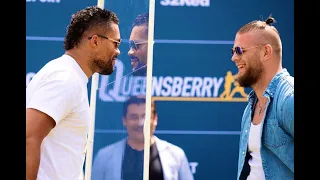 JUGGERNAUT! - JOE JOYCE v MICHAEL WALLISCH HEAD-TO-HEAD w/ SAFETY SCREEN @ OUTDOOR PRESS CONFERENCE