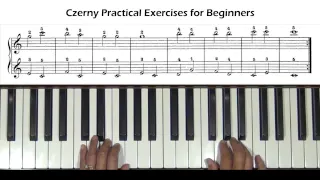 Czerny Practical Exercises for Beginners Op. 599, No. 2 Piano Tutorial