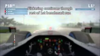 F1 2013 flickering  bug report to CODEMASTERS