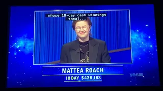 Jeopardy, intro - Mattea Roach DAY 19 (4/29/22)