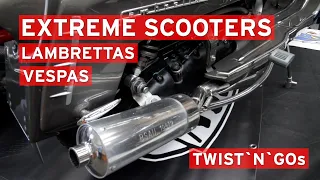 Extreme Scooters! 10min of crazy Vespas, Lambrettas and twist`n`gos
