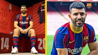 THE KUN AGÜERO'S FIRST DAY AS A BARÇA PLAYER