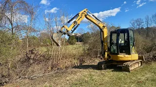 Cleaning up this old farm with the CAT 305 mini excavator