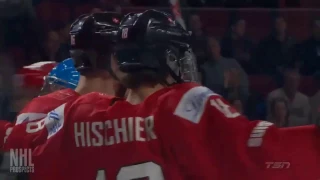 Nico Hischier 1G vs Denmark | Dec 30 2016 | U20 World Juniors