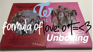 Unboxing TWICE 트와이스 3rd Full Album FORMULA OF LOVE