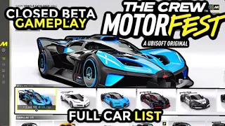 The FULL 564 Cars List Available NOW for The Crew Motorfest [Closed Beta] Gameplay!