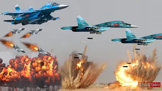 massive fire!! Su-34 Supersonic Bomber • take off • Destroy Target
