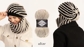 Alize Superlana Midi Hat & Cowl