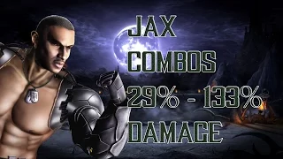 Mortal Kombat 9 - Jax: Combos 29% - 133% Damage [2016] [60 FPS]