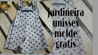 JARDINEIRA UNISSEX-Molde grátis