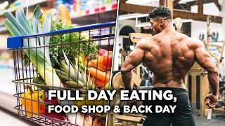 Road to Olympia Ep2 - Full Day Eating, Food Shop & Back Day