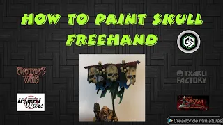 How to paint skull freehand