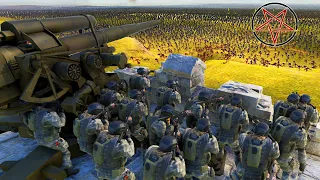 Modern Artillery Fortress VS 4 MILLION DEMON ARMY! - Ultimate Epic Battle Simulator 2 UEBS 2
