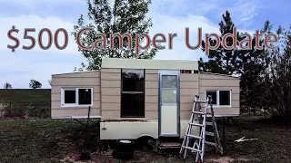 $500 Pop Up Camper Hard Side Conversion Update and Future Plans, Exterior Walls and Roof Install