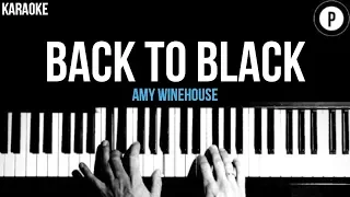 Amy Winehouse - Back To Black Karaoke Slower Acoustic Piano Instrumental Lyrics