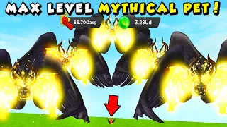 MYTHICAL PET LEVEL MÁXIMO PARA QUEBRAR O SISTEMA SOLAR NO ROBLOX (Strongest Punch Simulator)