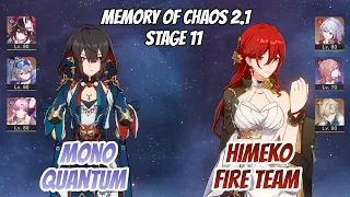 Xueyi Hypercarry & Himeko Fire Team Memory of Chaos Stage 11 (3 Stars) | Honkai Star Rail