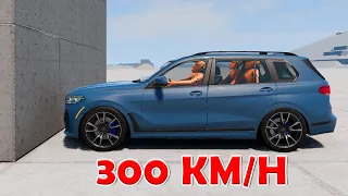 BMW X7 M50i vs Wall 300 KM/H - BeamNG Drive